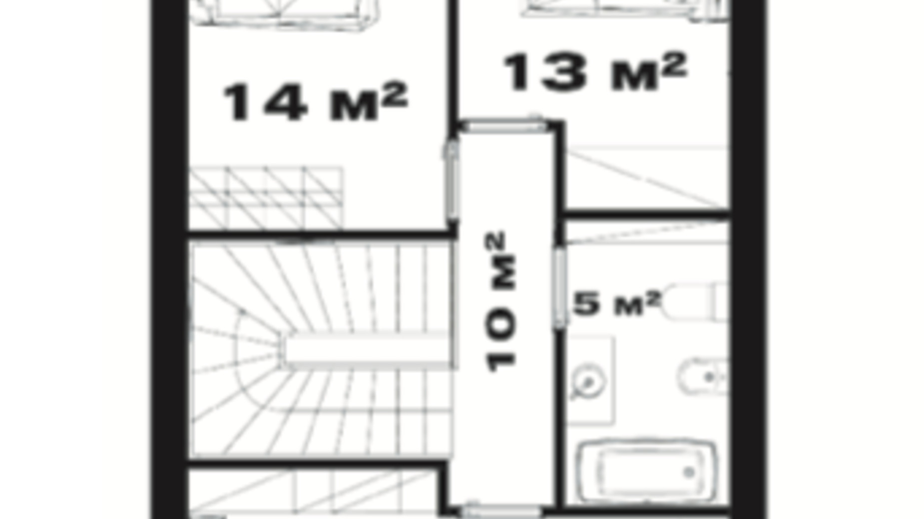 Планировка таунхауса в Таунхаус на Институтской 117 м², фото 444644