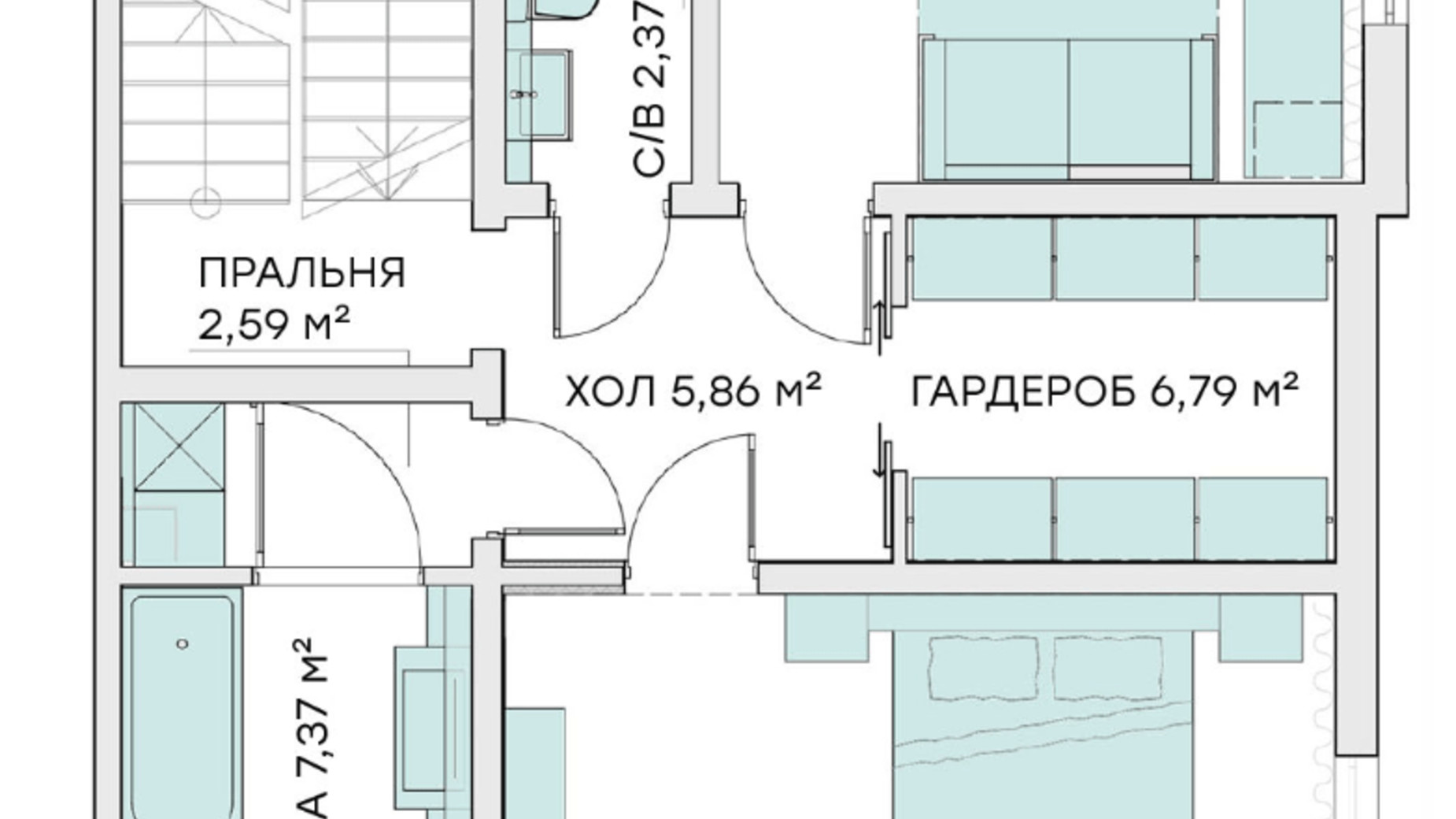 Планировка квадрекса в Квадрекс QDRO-terraced house 244 м², фото 514197