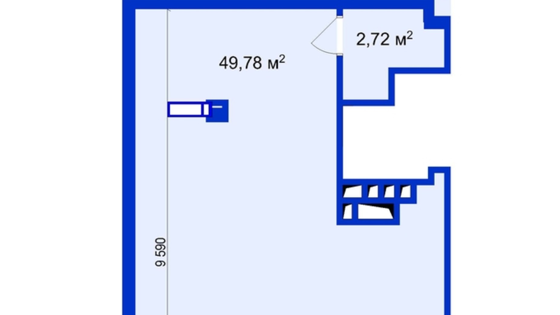 Планировка торгового помещения в ЖК Utlandia 2 54.87 м², фото 542629