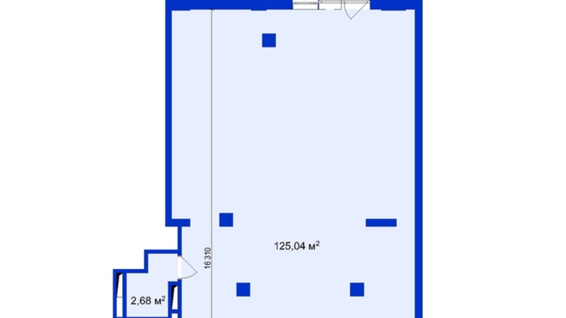 Планировка торгового помещения в ЖК Utlandia 2 123.4 м², фото 542630