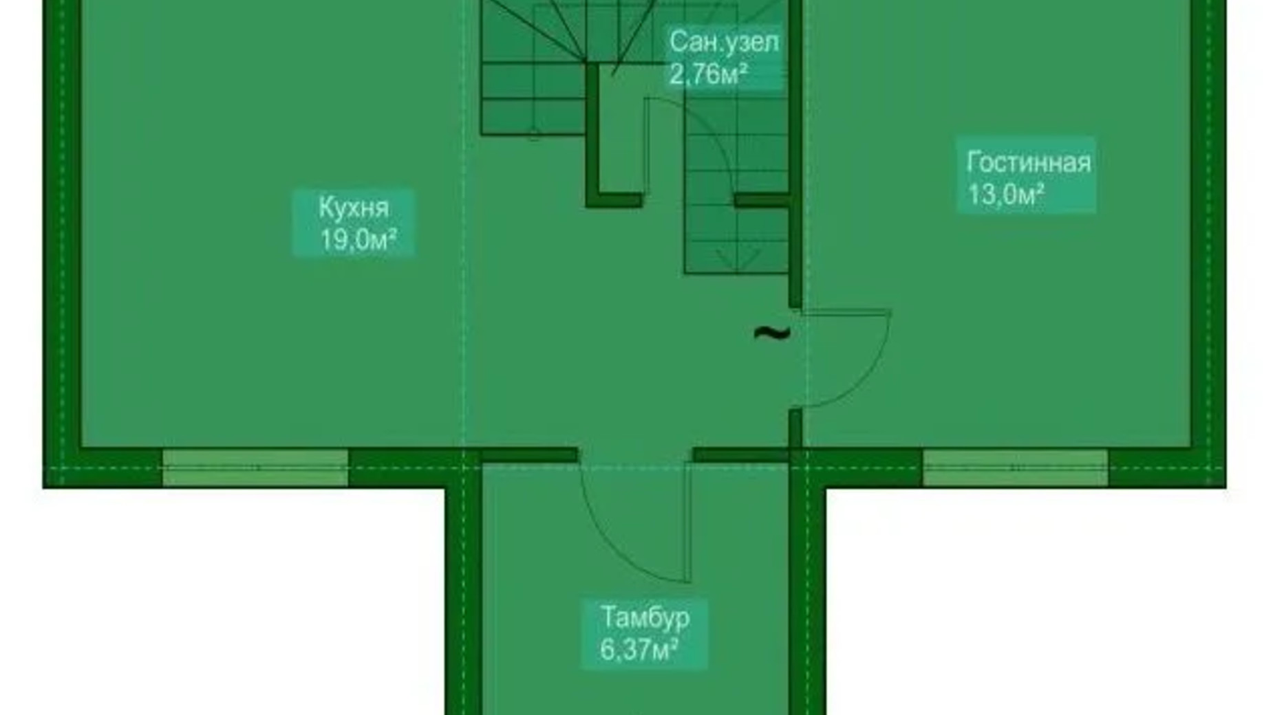 Планировка таунхауса в Таунхаус Академический 99 м², фото 568172