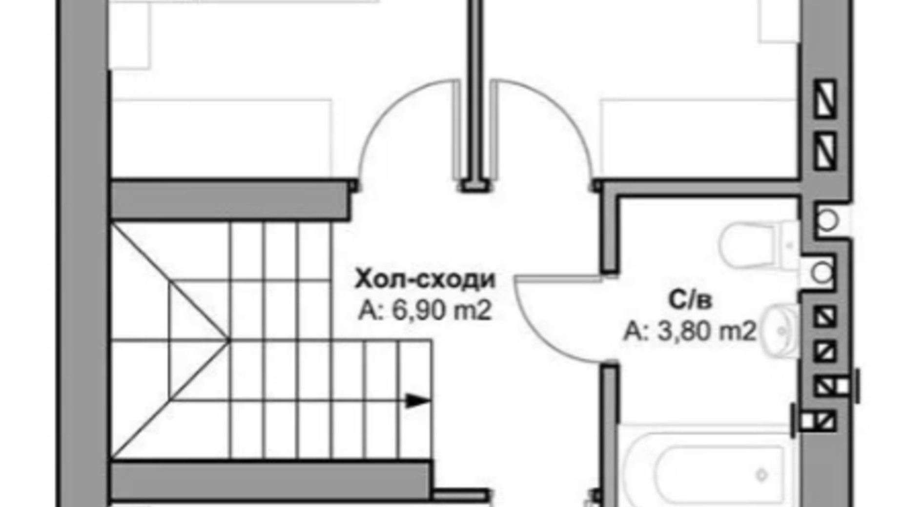 Планировка таунхауса в Таунхаус Nordic 2 95 м², фото 572069