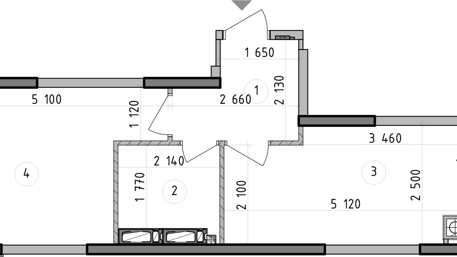 Планировка 1-комнатной квартиры в ЖК Оптимісто 37.45 м², фото 576670