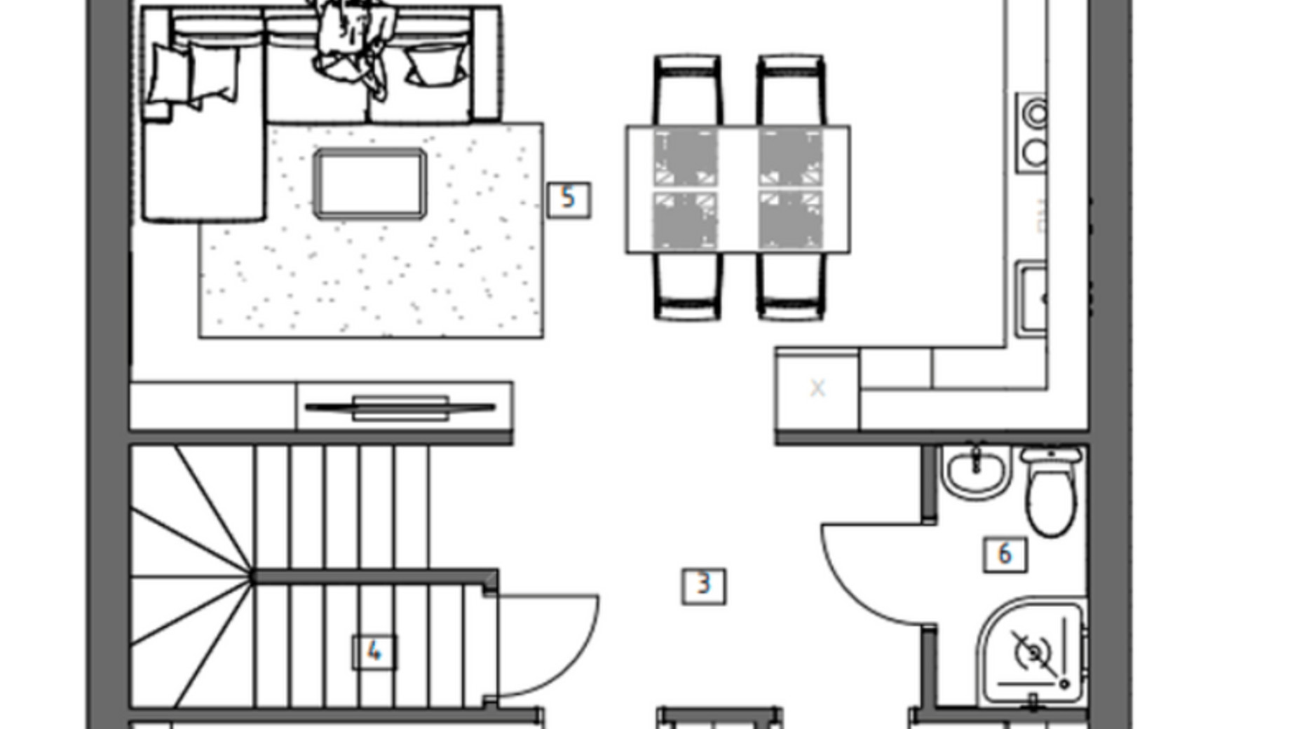Планировка таунхауса в Таунхаус Dream House 95 м², фото 576714