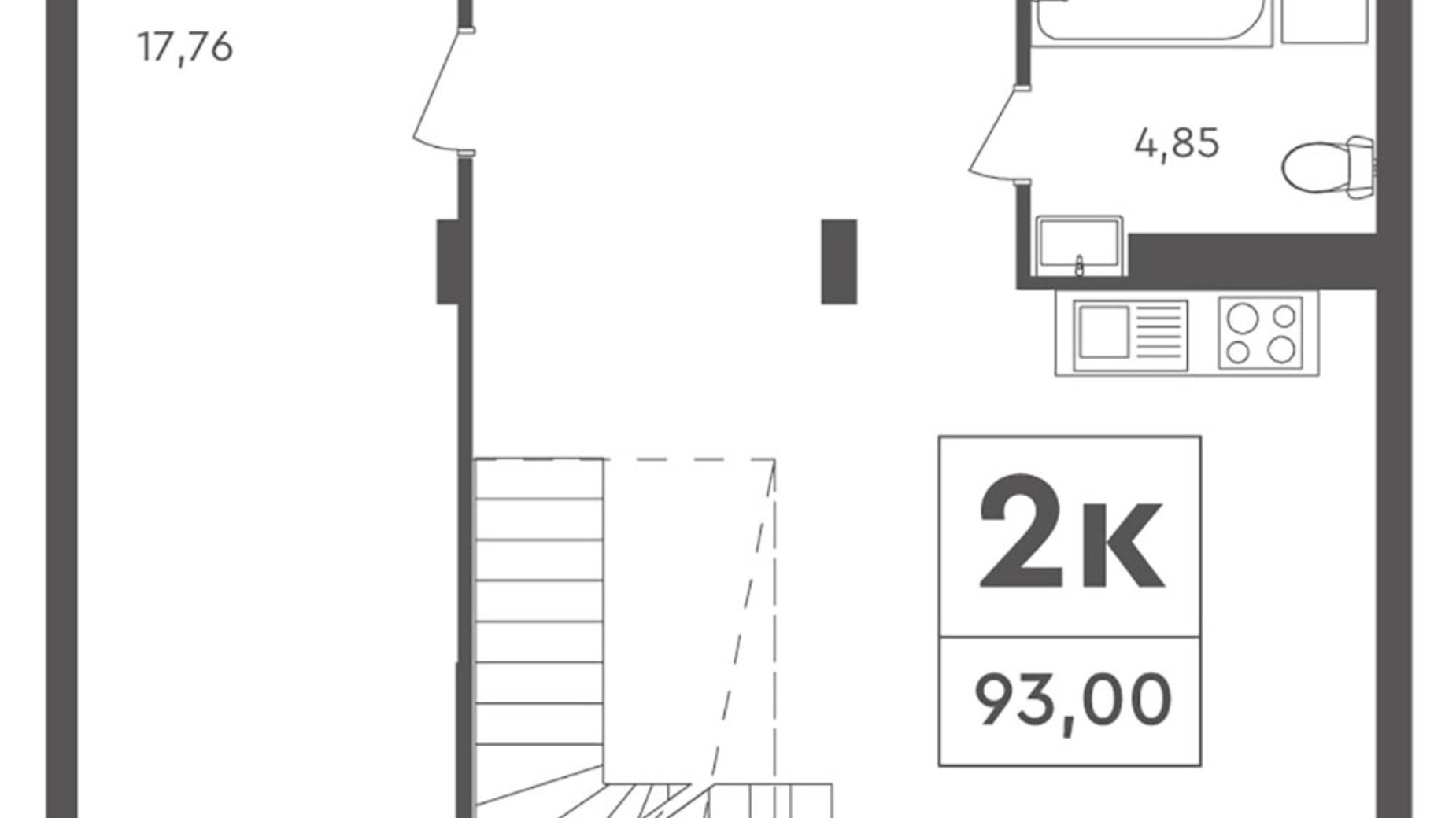 Планування багато­рівневої квартири в ЖК Scandia 93 м², фото 578660