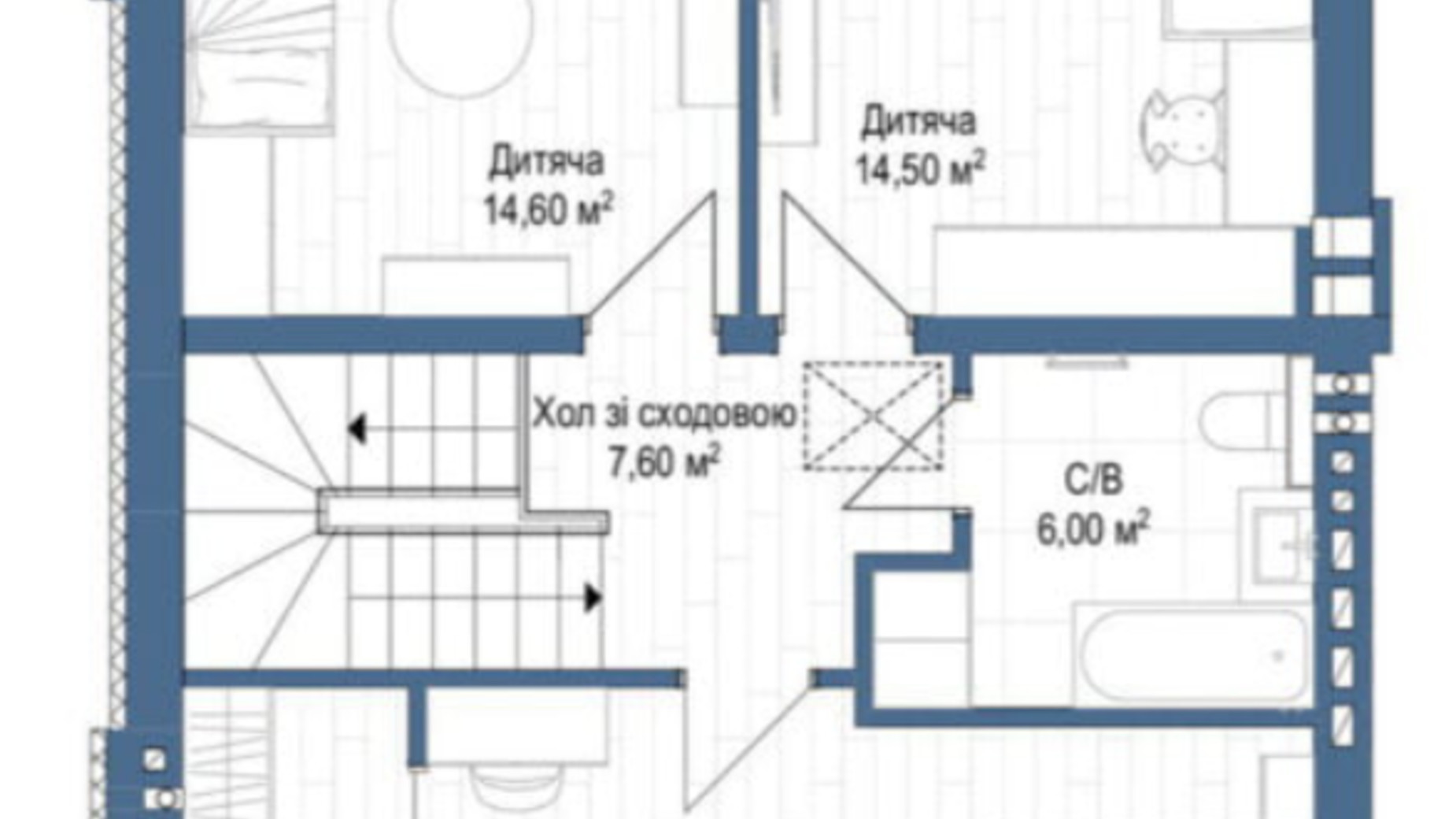 Планировка таунхауса в Таунхаус Family Town 135.9 м², фото 590951