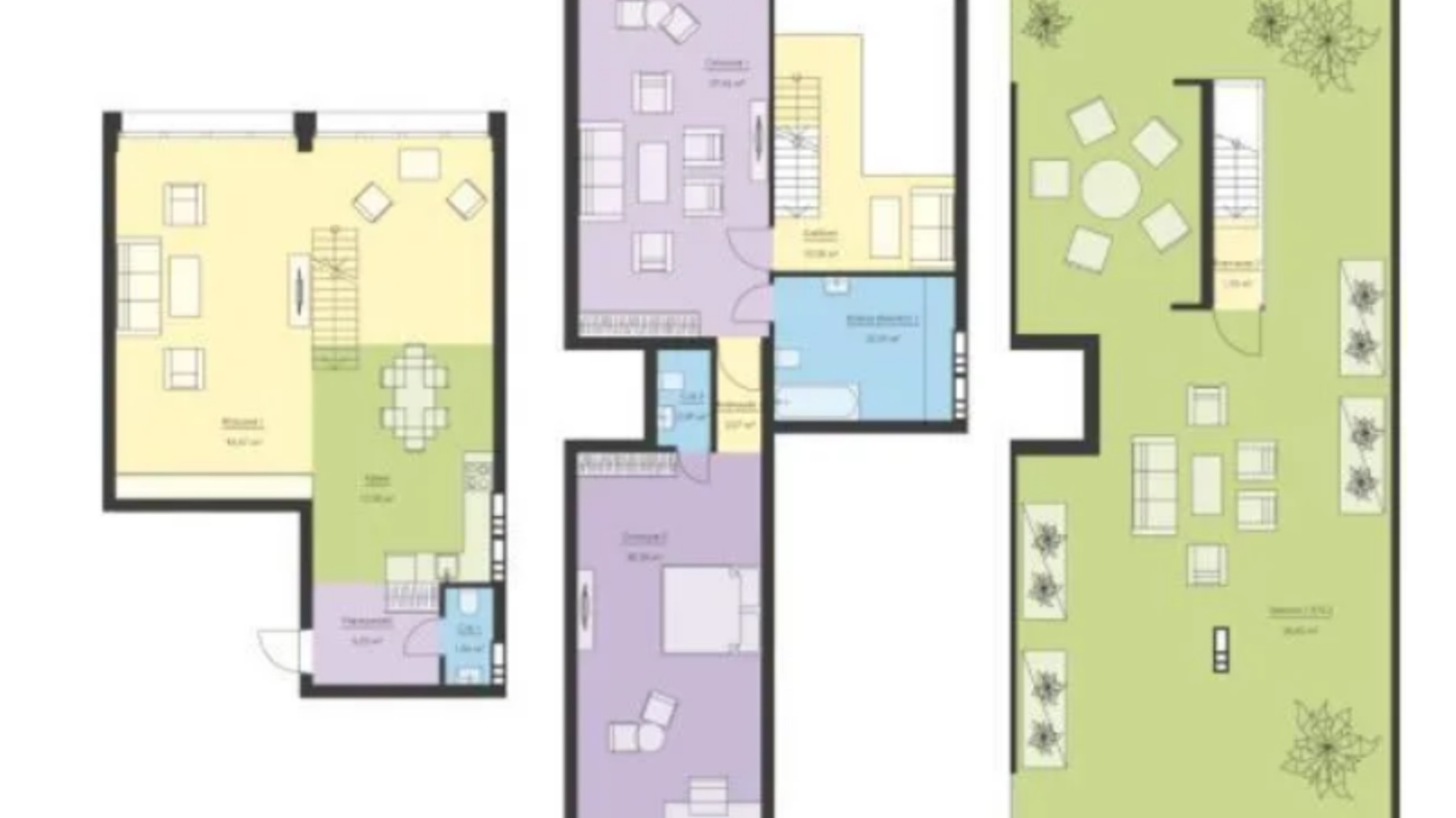 Планировка много­уровневой квартиры в ЖК Новый Подол 186.85 м², фото 601952