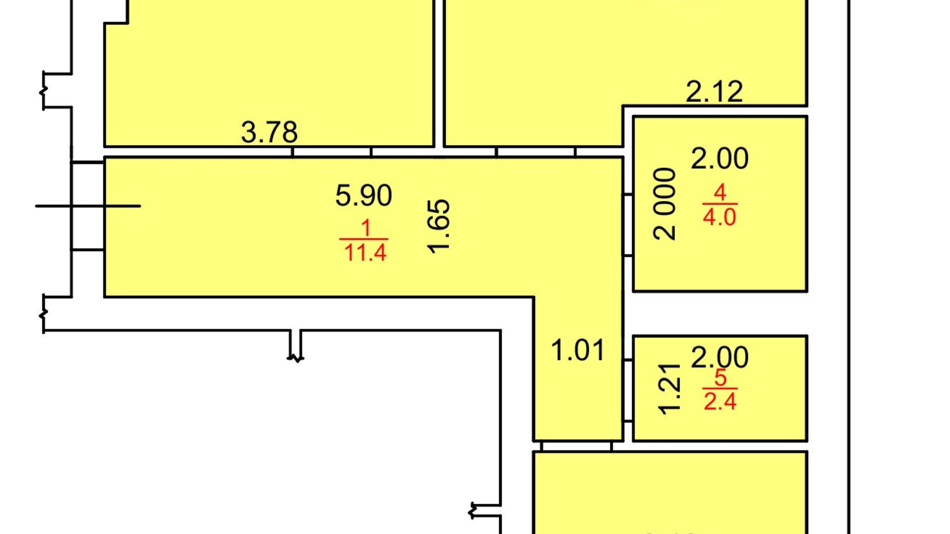 Планировка 2-комнатной квартиры в ЖК Monaco 71 м², фото 608881