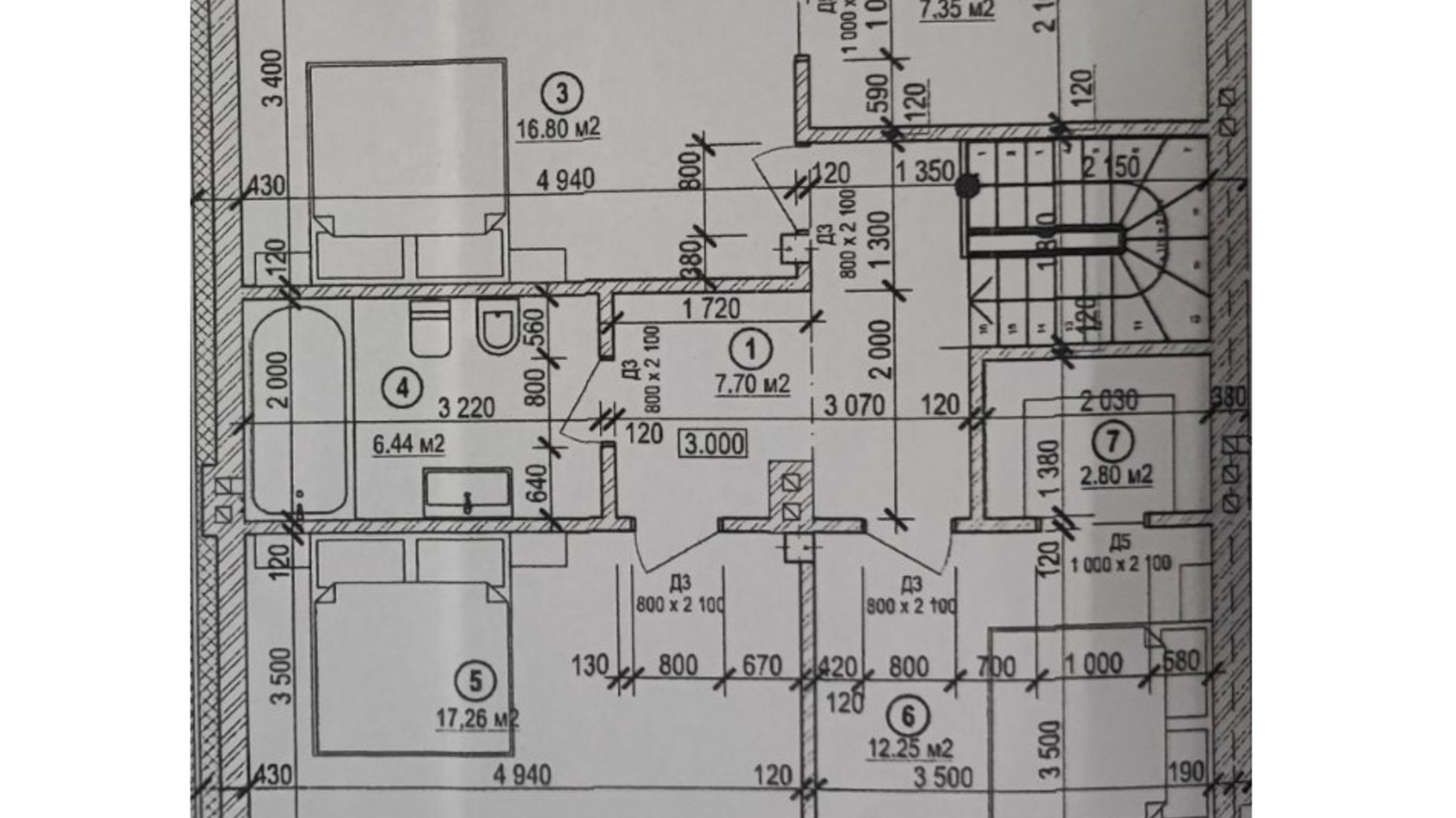 Планировка таунхауса в КГ Дубы 140 м², фото 613395