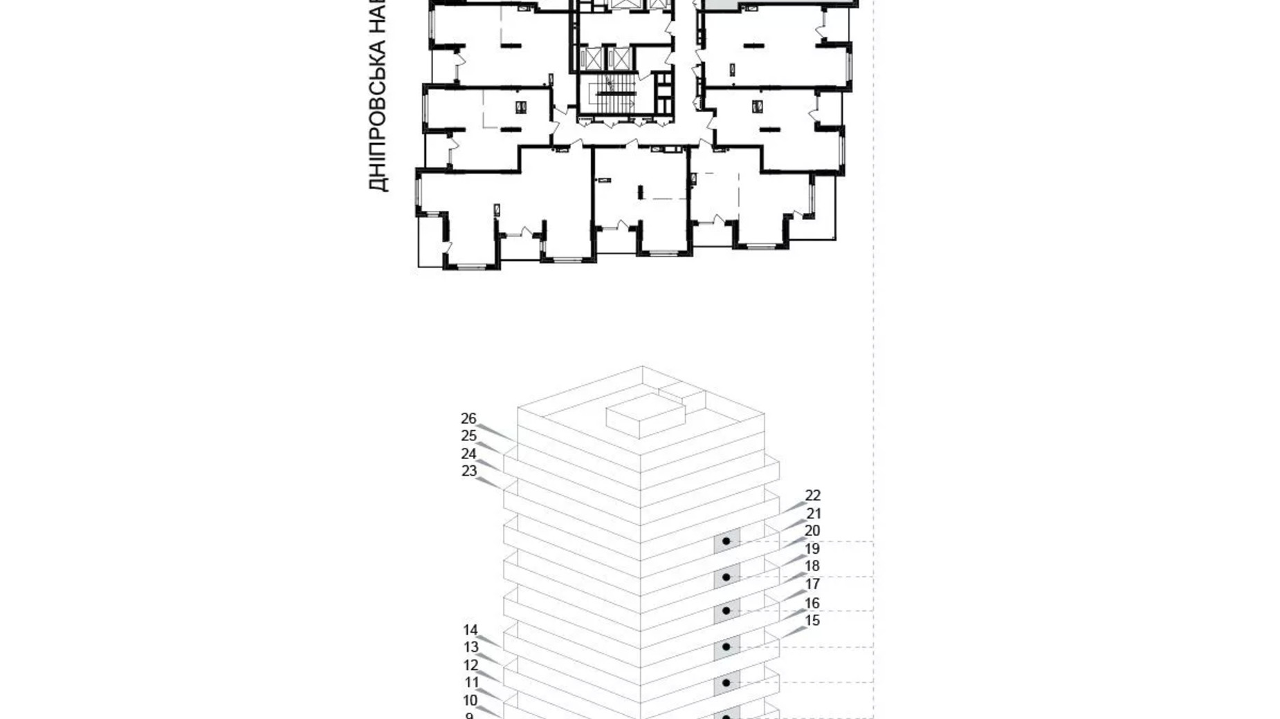 Планировка 1-комнатной квартиры в ЖК Kub29 50.1 м², фото 627030