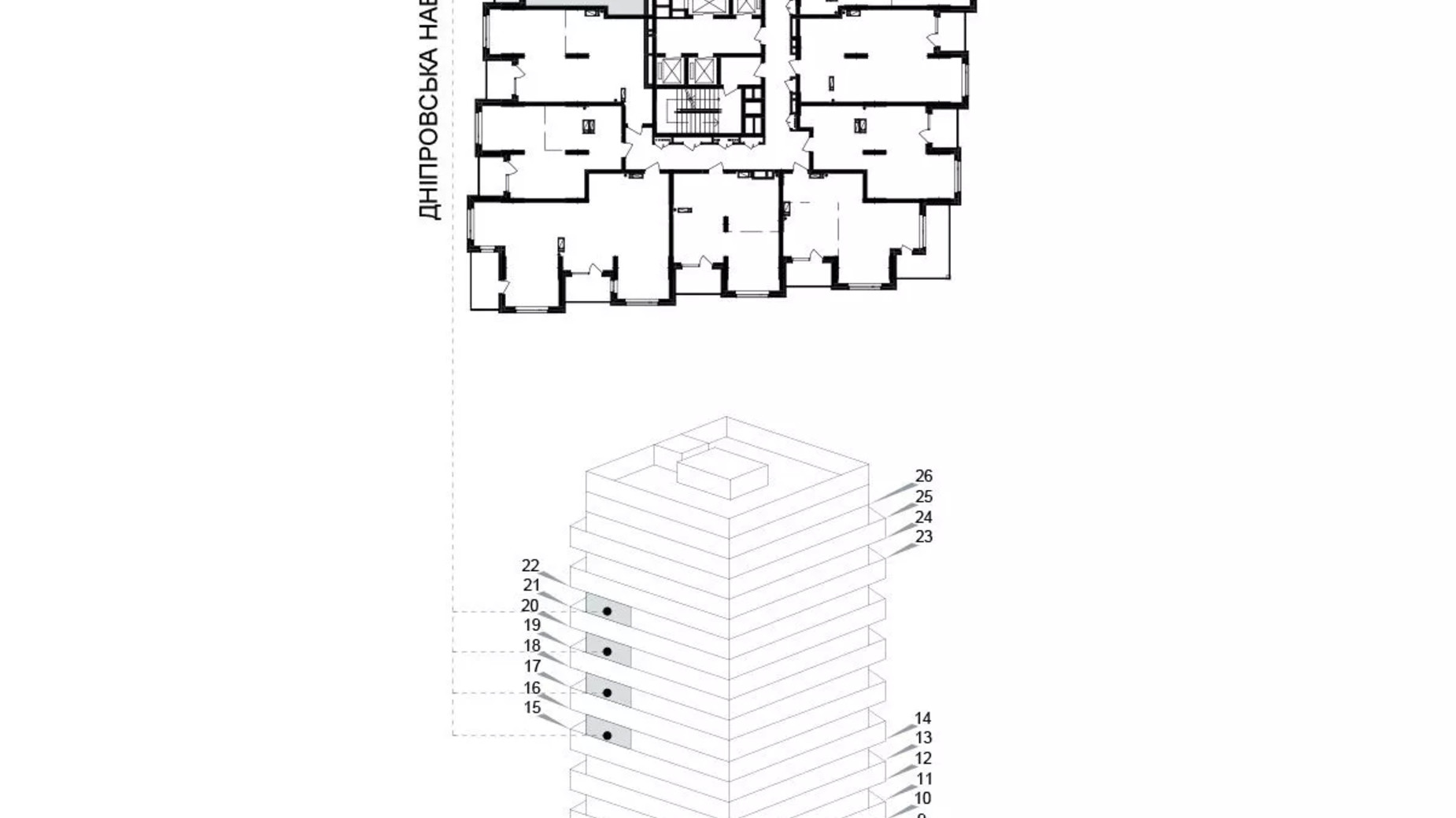 Планировка 2-комнатной квартиры в ЖК Kub29 106.2 м², фото 627039