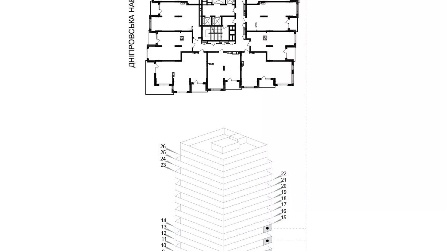 Планировка 2-комнатной квартиры в ЖК Kub29 86.7 м², фото 627040