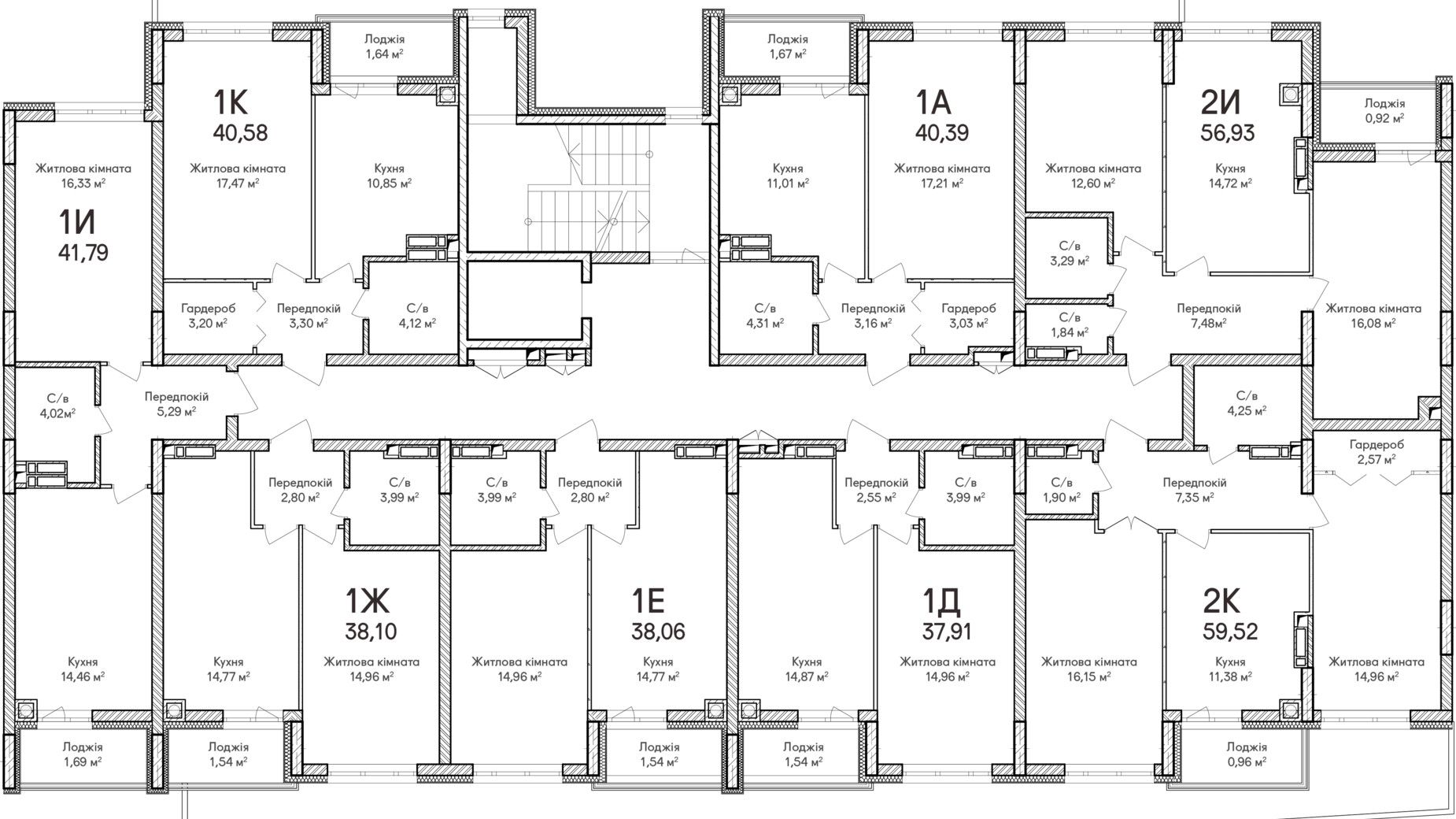 Планировка 2-комнатной квартиры в ЖК Синергия Сити 59 м², фото 634156