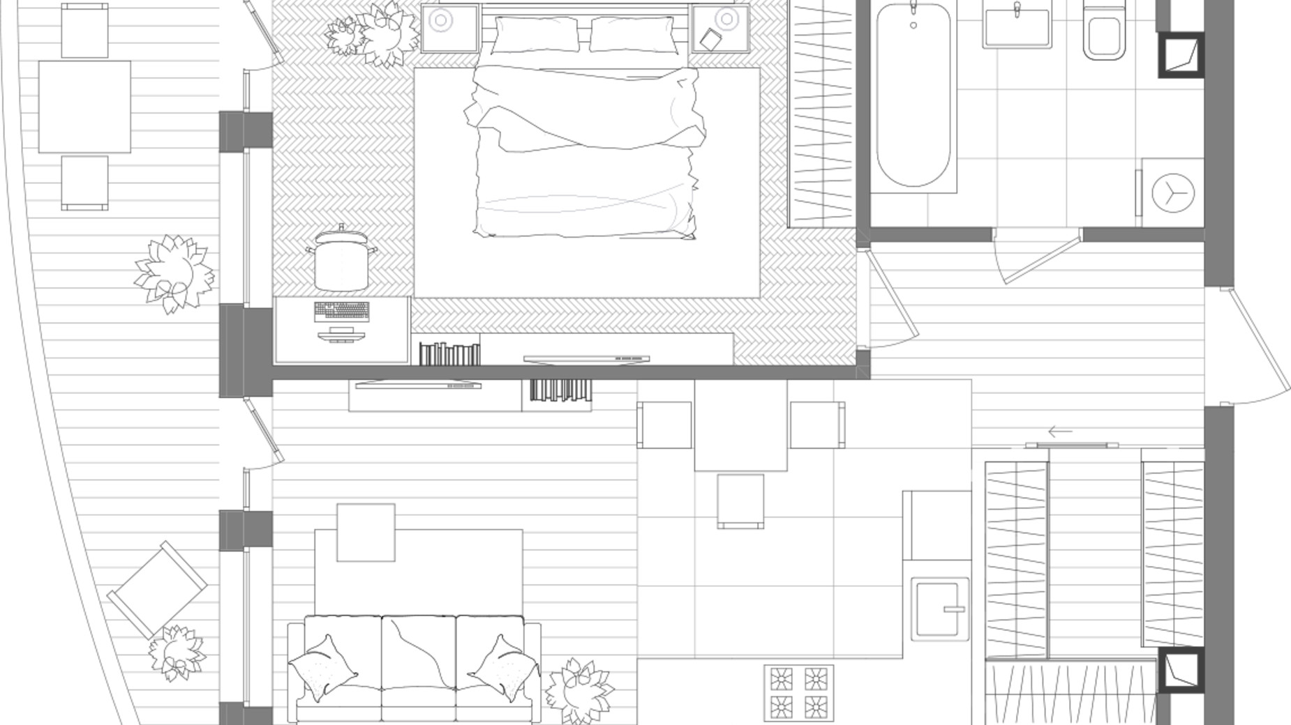 Планировка 1-комнатной квартиры в ЖК Creator City 52.13 м², фото 640708