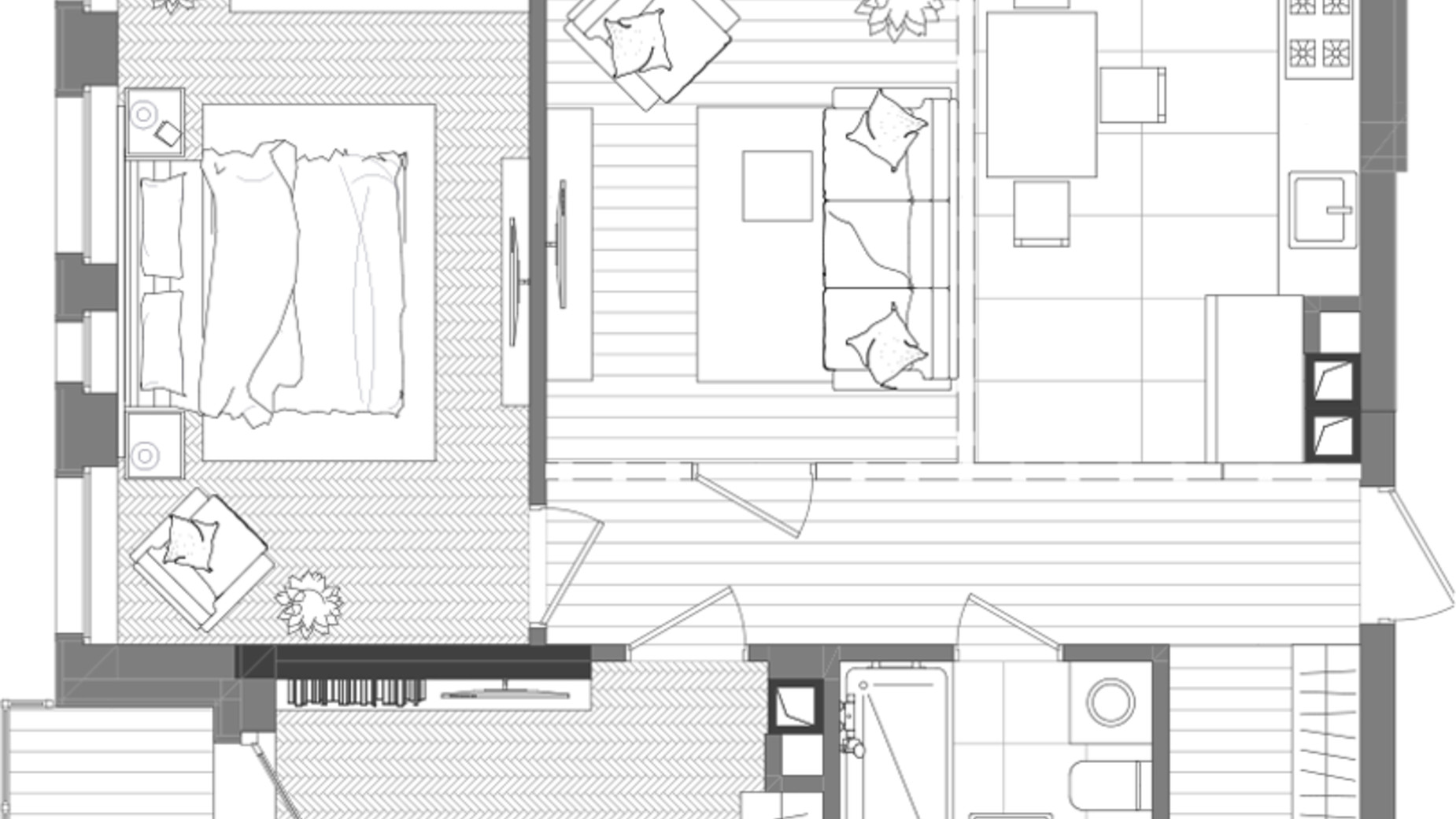 Планировка 3-комнатной квартиры в ЖК Creator City 73.59 м², фото 640720
