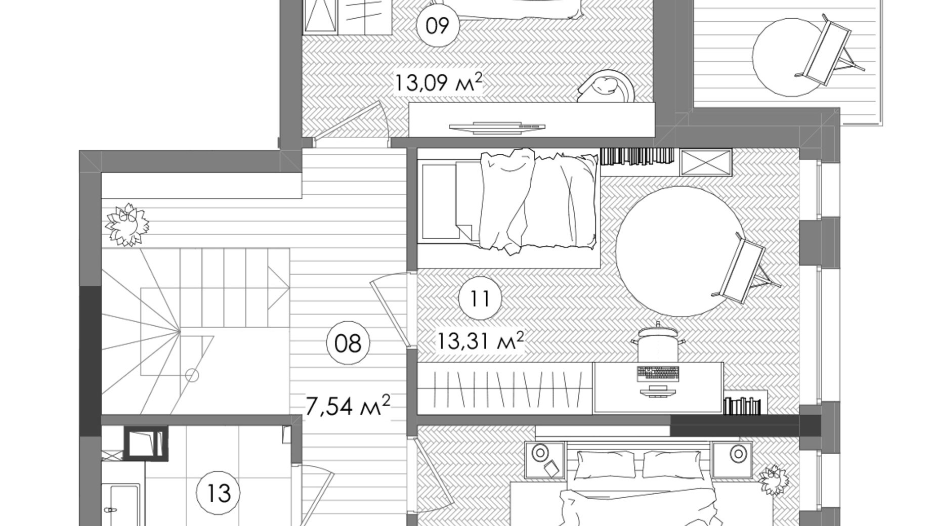 Планировка 5-комнатной квартиры в ЖК Creator City 122.73 м², фото 642099