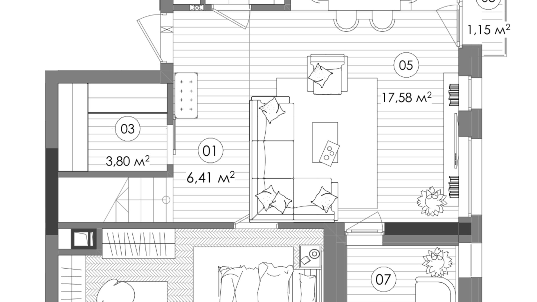 Планировка 5-комнатной квартиры в ЖК Creator City 122.73 м², фото 642101