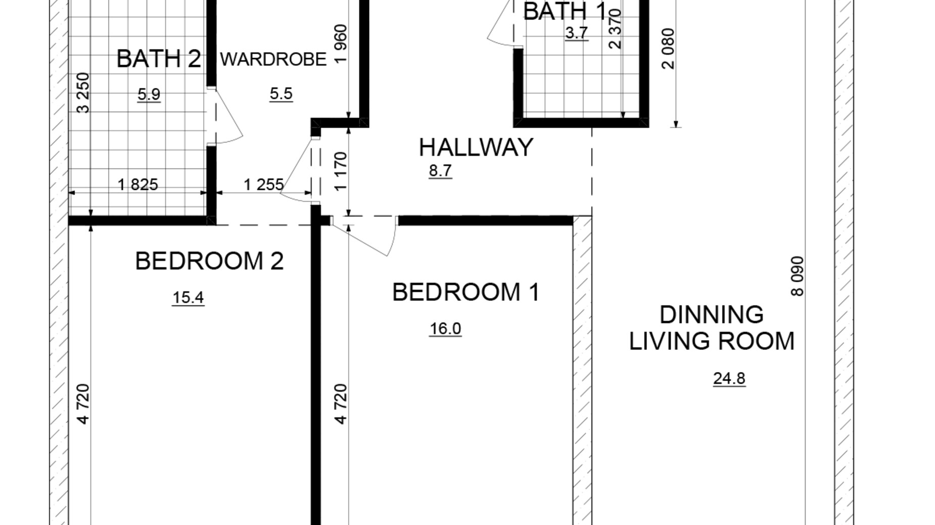 Планировка 2-комнатной квартиры в ЖК Русановская Гавань 80 м², фото 647822