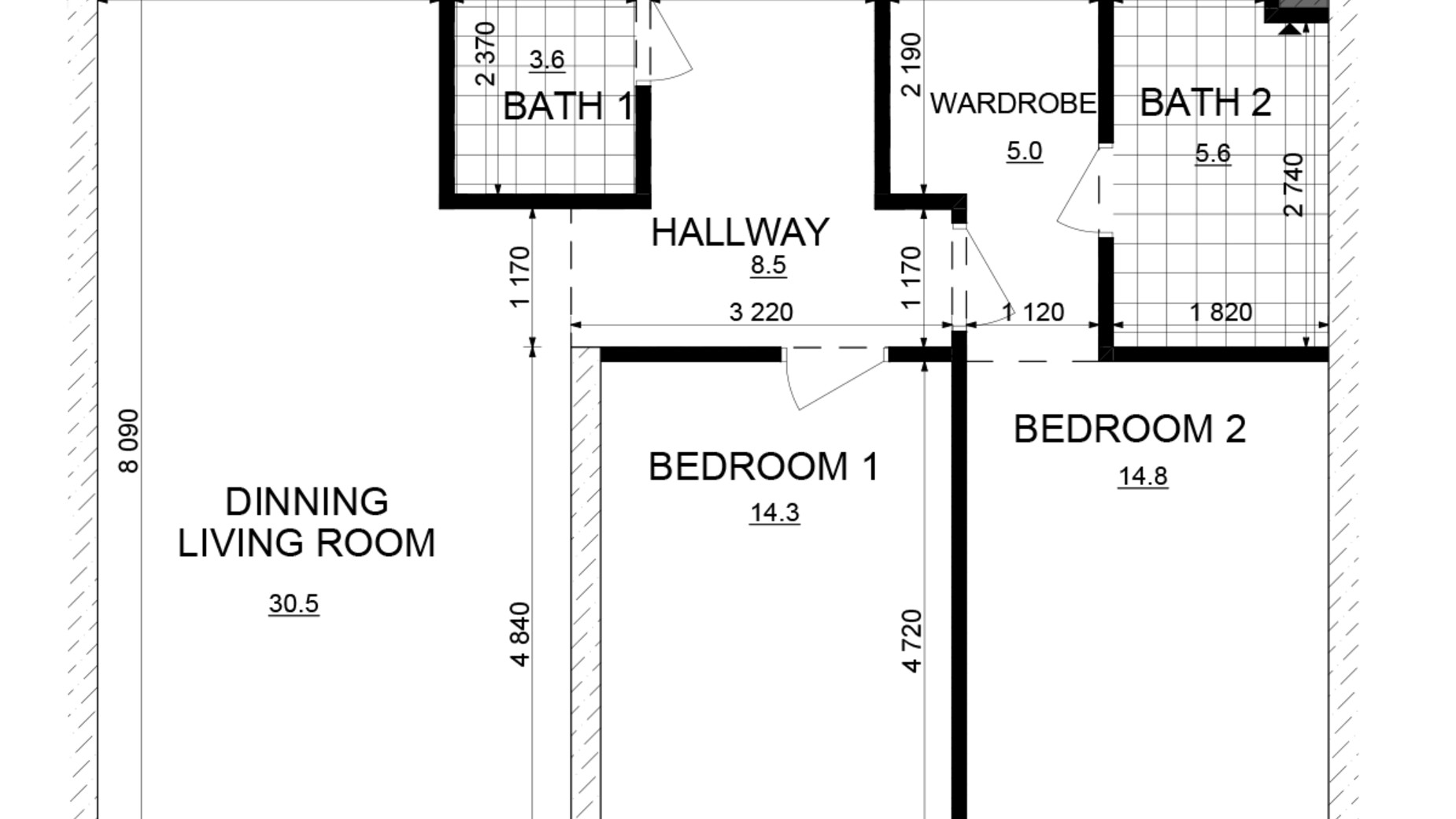 Планировка 2-комнатной квартиры в ЖК Русановская Гавань 82.3 м², фото 647825