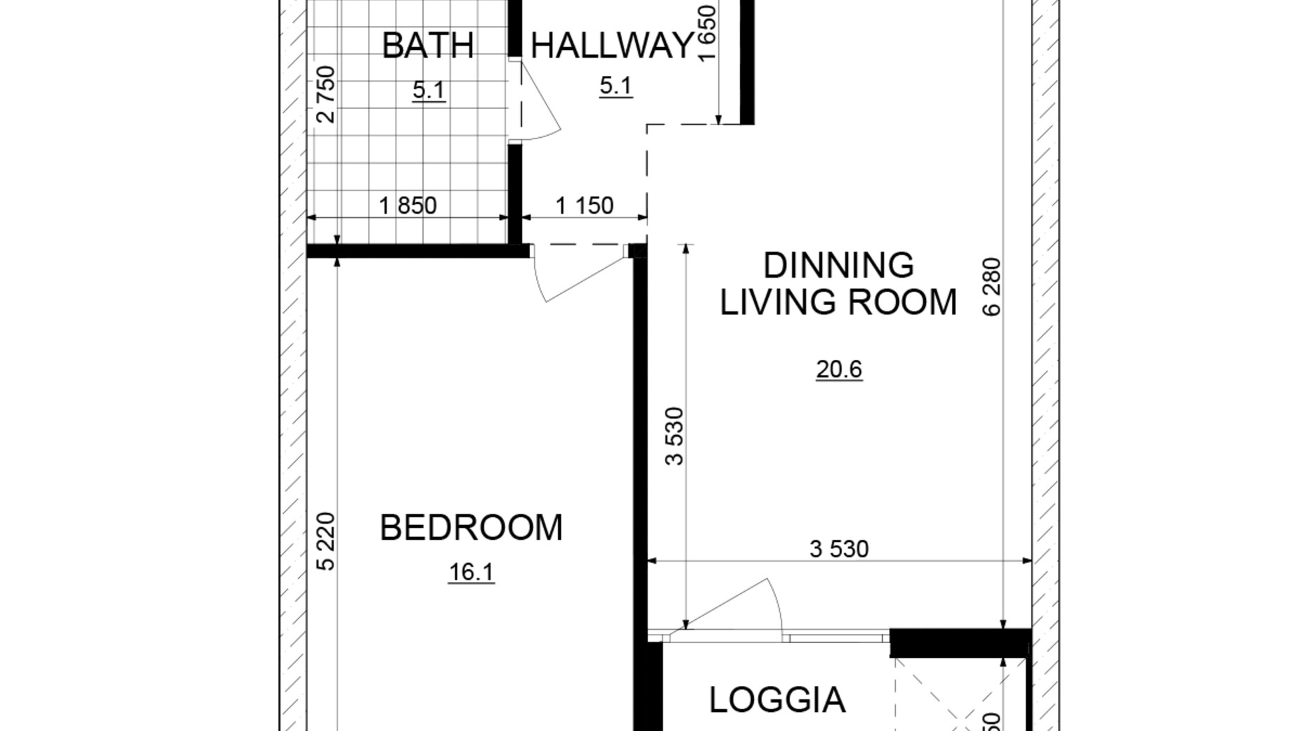 Планировка 1-комнатной квартиры в ЖК Русановская Гавань 49.9 м², фото 647827