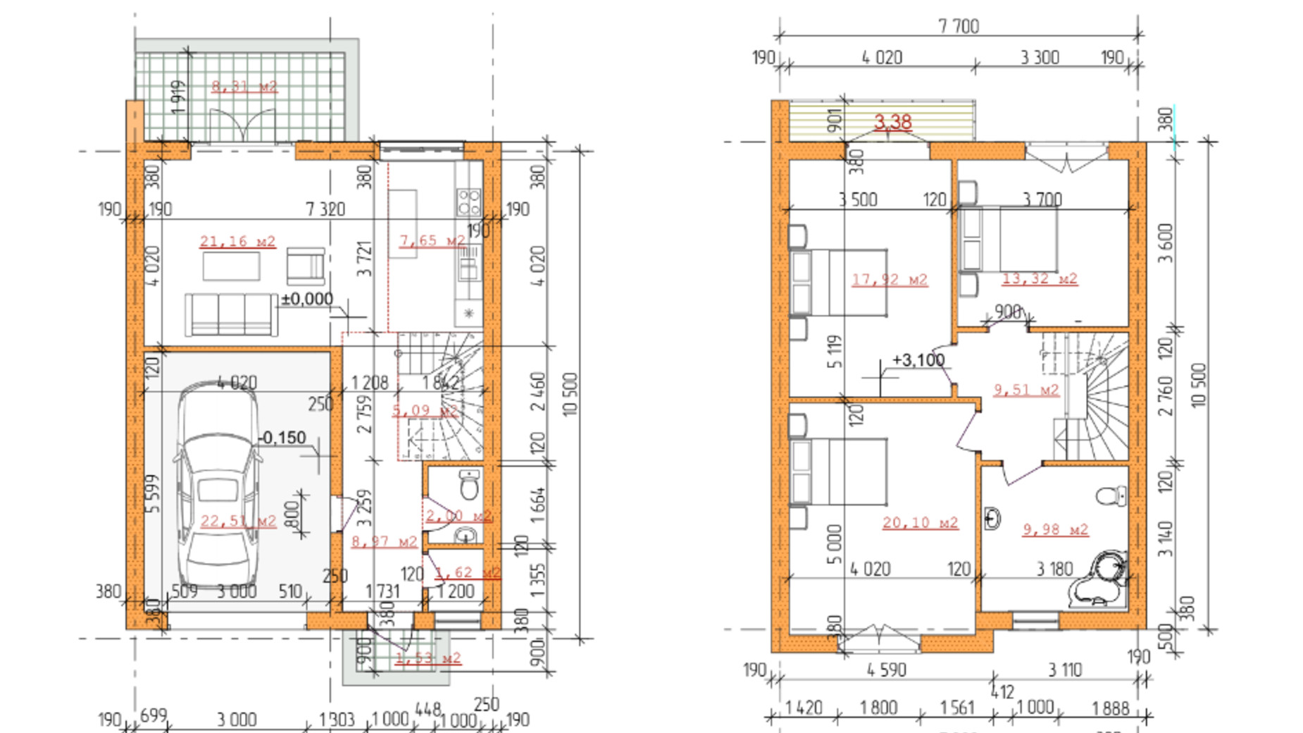 Планировка таунхауса в КГ EffectHOME 12 144 м², фото 679466