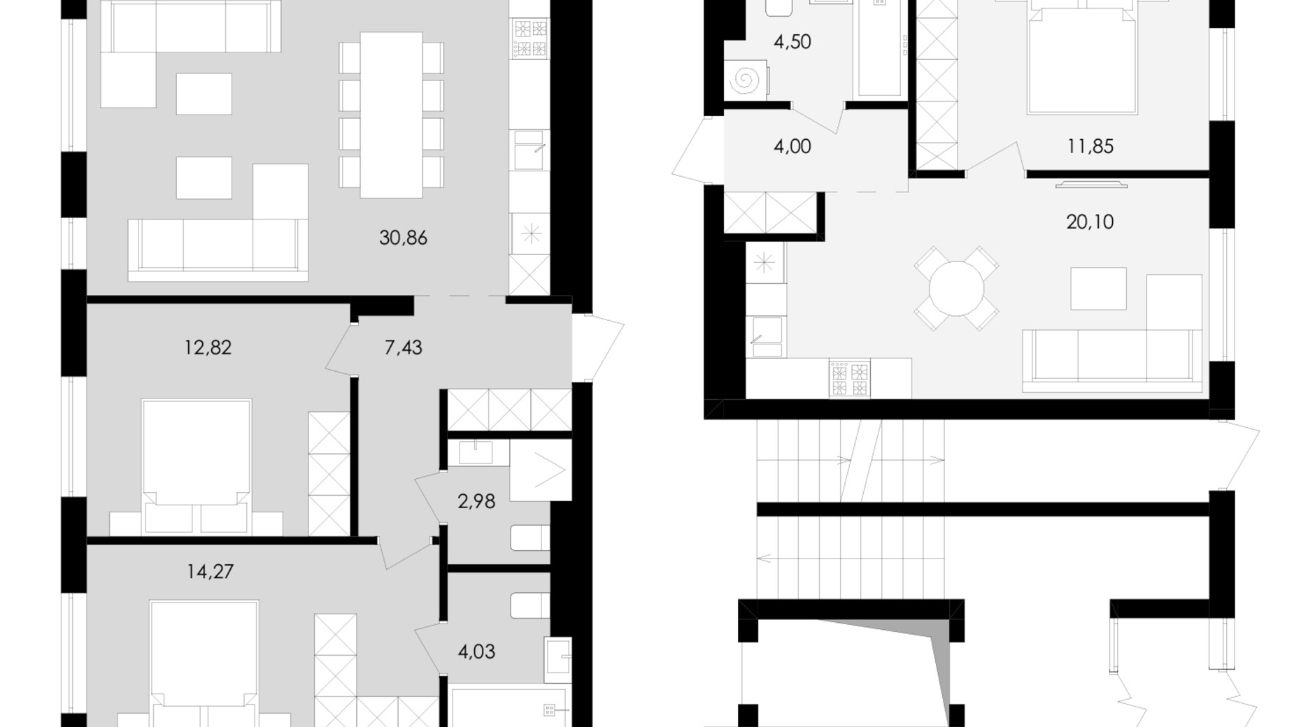 Планировка 3-комнатной квартиры в ЖК Avalon Holiday 92 м², фото 681815