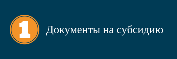 Какие документы нужны для субсидии