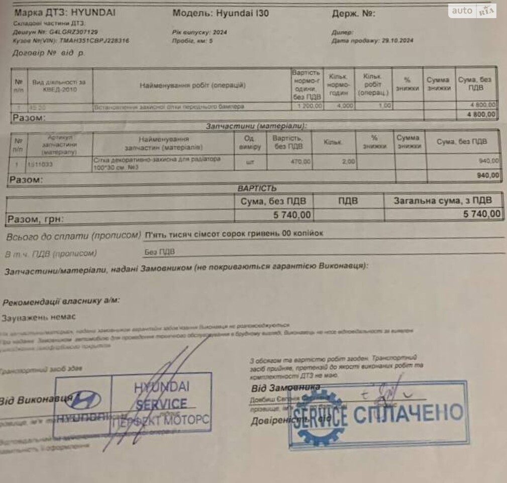 Встановлення захисної сітки на бампер