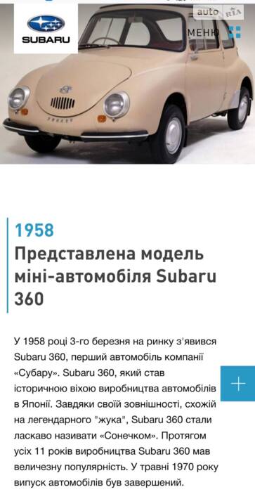 Історія бренду Subaru:від літака до автомобіля через моторолер
