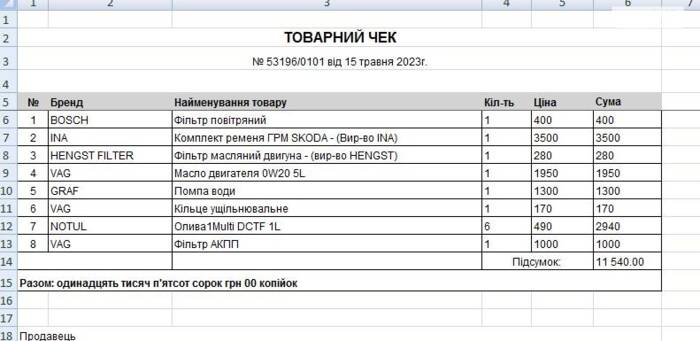 Велике ТО після купівлі