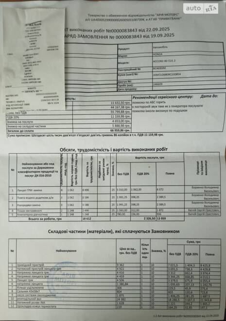 Заміна випускного розпредвалу і грм