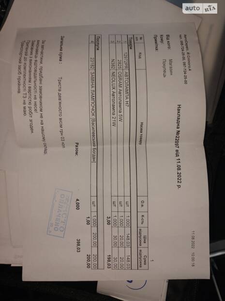 Візити на ТО