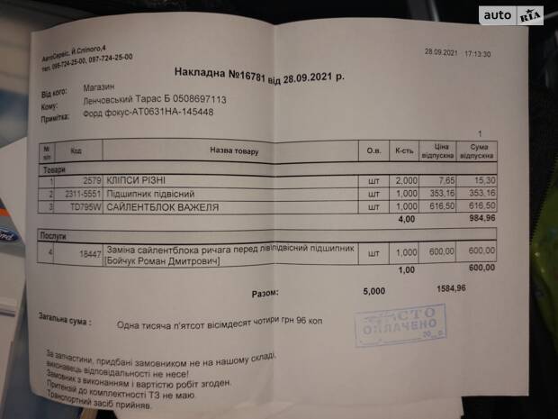 Візити на ТО