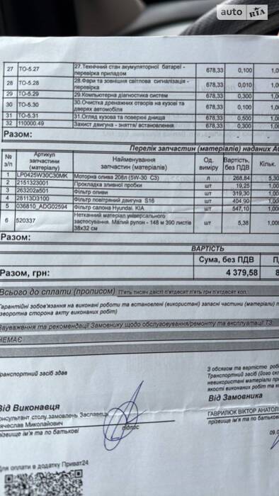 Велике ТО на офіційному СТО КІА