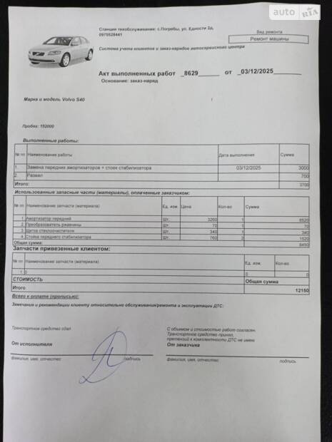 Заміна по ходовій