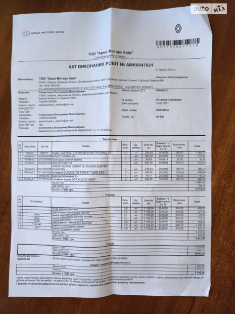 Поточне ТО. Автомобілю п'ять років. 