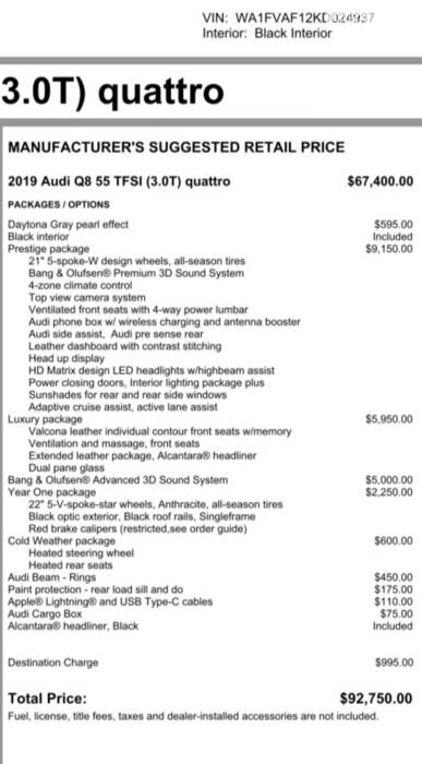 Audi Q8 'First'