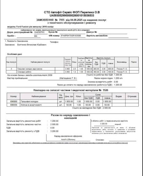 Обслуговування 