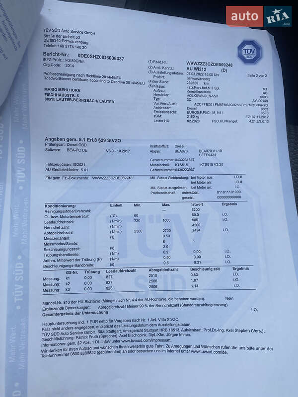 Volkswagen Passat 2012