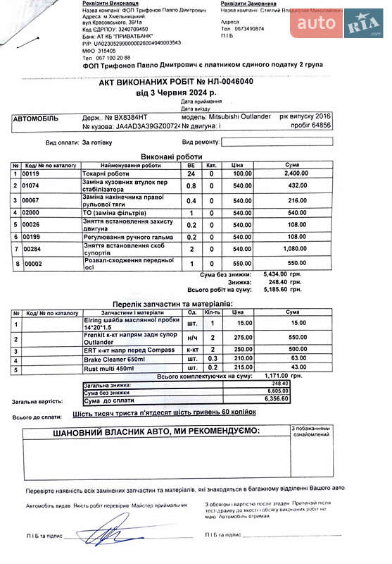 Mitsubishi Outlander 2016