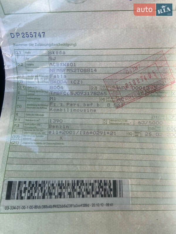 Skoda Fabia 2009