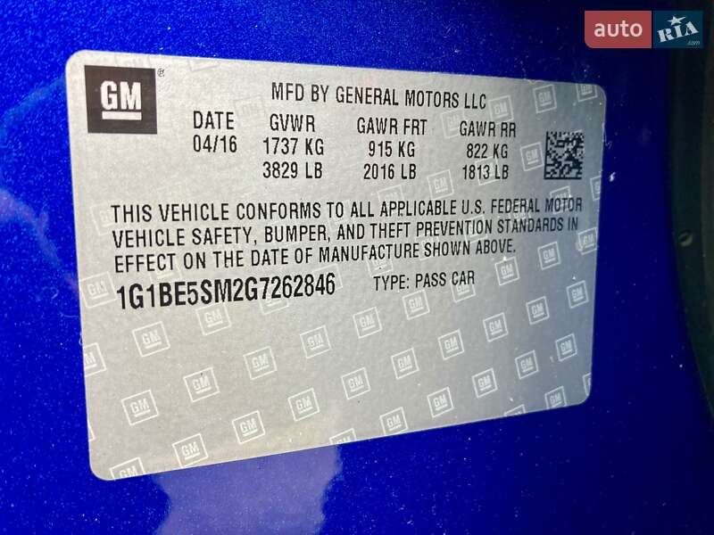 Chevrolet Cruze 2016