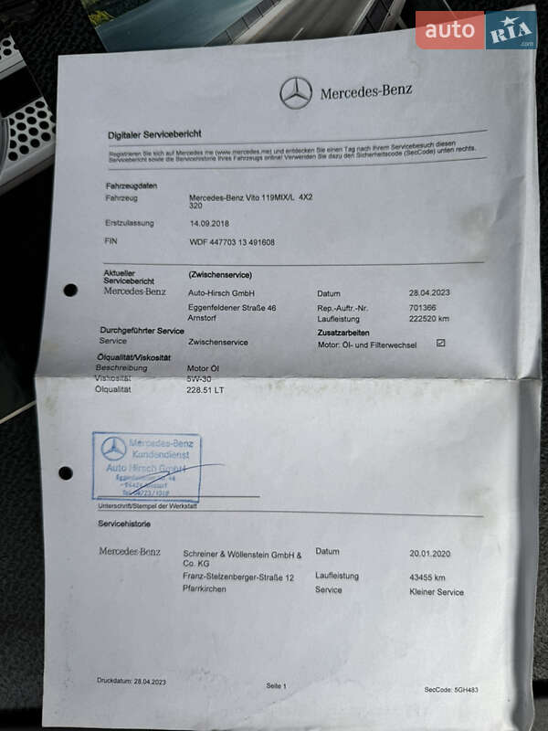 Mercedes-Benz Vito 2018