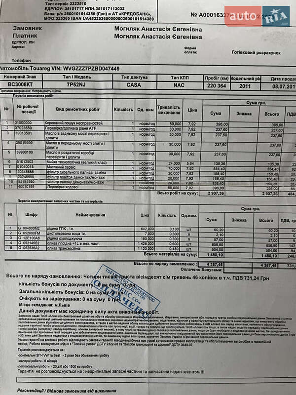 Volkswagen Touareg 2011