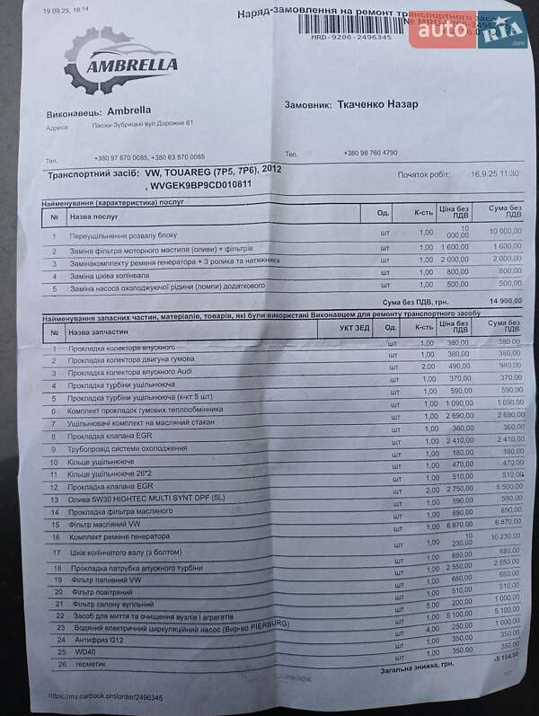 Volkswagen Touareg 2012