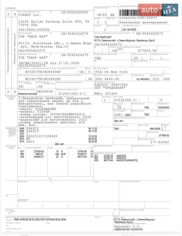 Volkswagen Tiguan 2021