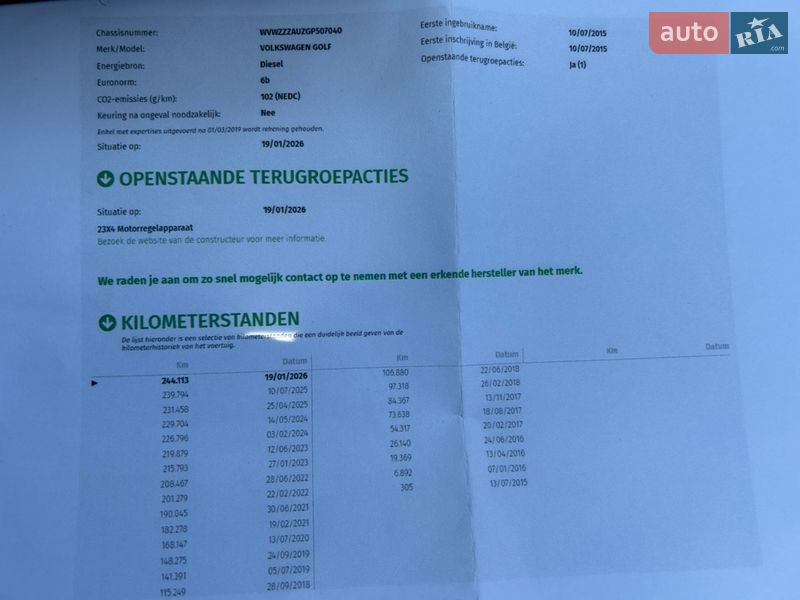 Volkswagen Golf 2015