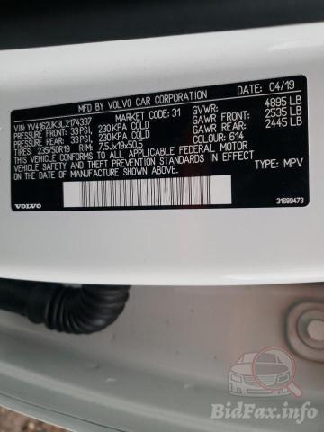 Volvo XC40 2019 VIN YV4162UK3L2174337 фото оголошення 34 з 59