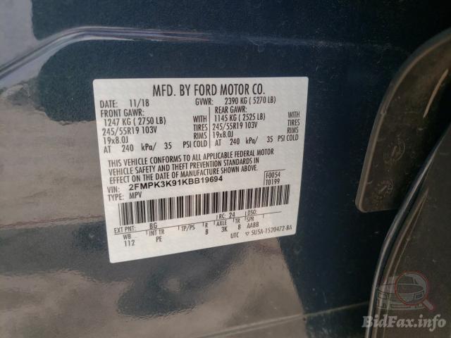 Ford Edge 2018 VIN 2FMPK3K91KBB19694 фото оголошення 39 з 67