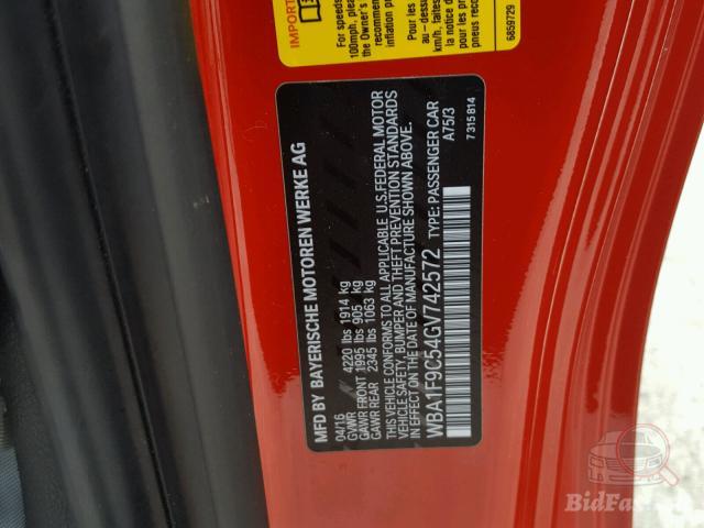 BMW 2 Series 2016 VIN WBA1F9C54GV742572 фото оголошення 25 з 51